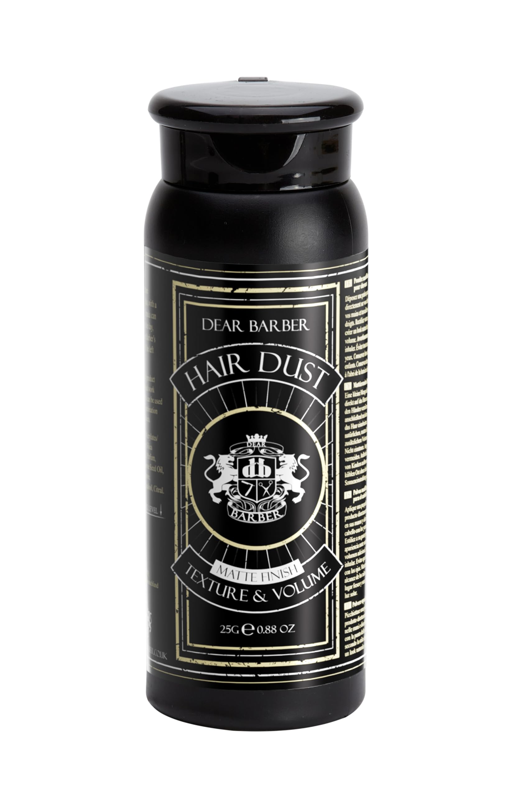 Dear Barber HAIR DUST STYLING POWDER – Matte Texturising Powder for Increased Volume & Strong Hold – Easy to Rework & Wash Out – 25g