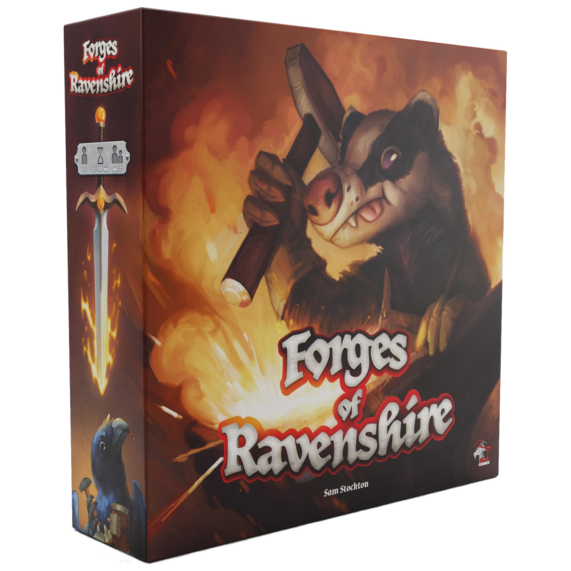 Forges of Ravenshire - Strategy Board Game of Fantasy Blacksmiths, 1-4 Players, Family, Adults, Kids Ages 12+, Dice Worker Placement, Engine Building