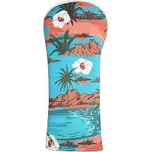Hawaii Island Flowers, Palm Trees, Beach, Ocean Golf Head Cover for Head Club
