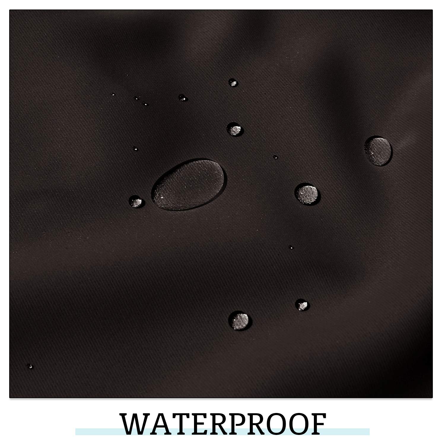 RYB HOME Patio Curtains Outdoor 2 Panels - Detachable Top Waterproof Outdoor Blackout Curtains Drapes for Porch Pergola Gezebo Cabana Sun Room Deck, W 52 x L 84, Brown