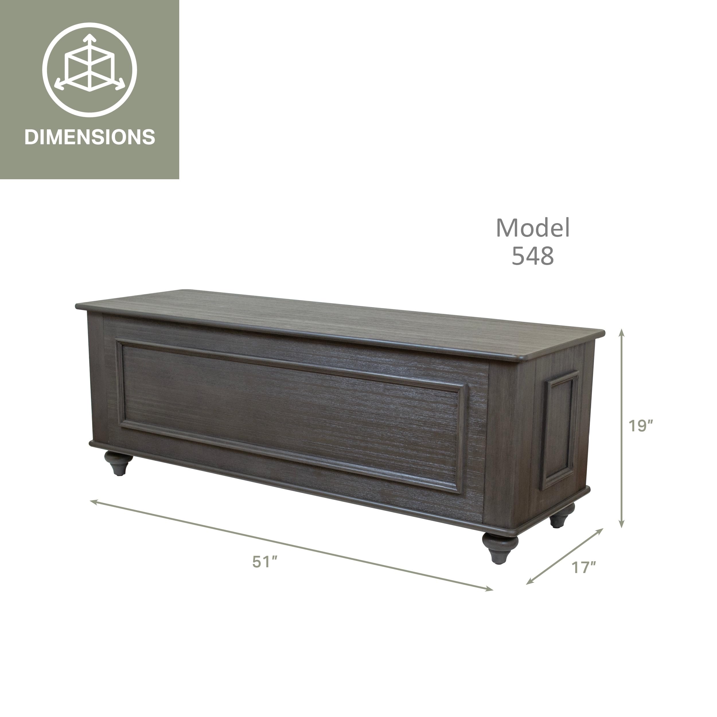 Amazon.com: American Furniture Classics Model 548 Hope Chest with 