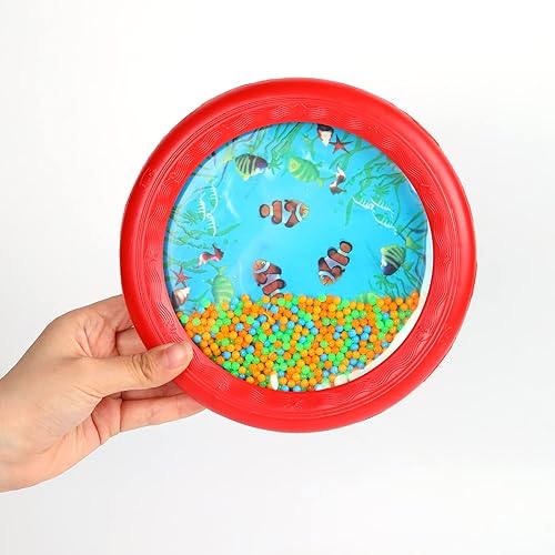 Vista 17 de Musfunny Tambor de océano Wave Bead Drums Gentle Sea Sound Music Gift Musical Educativo Sea Sound Drum Tool para niños y bebés (azul)
