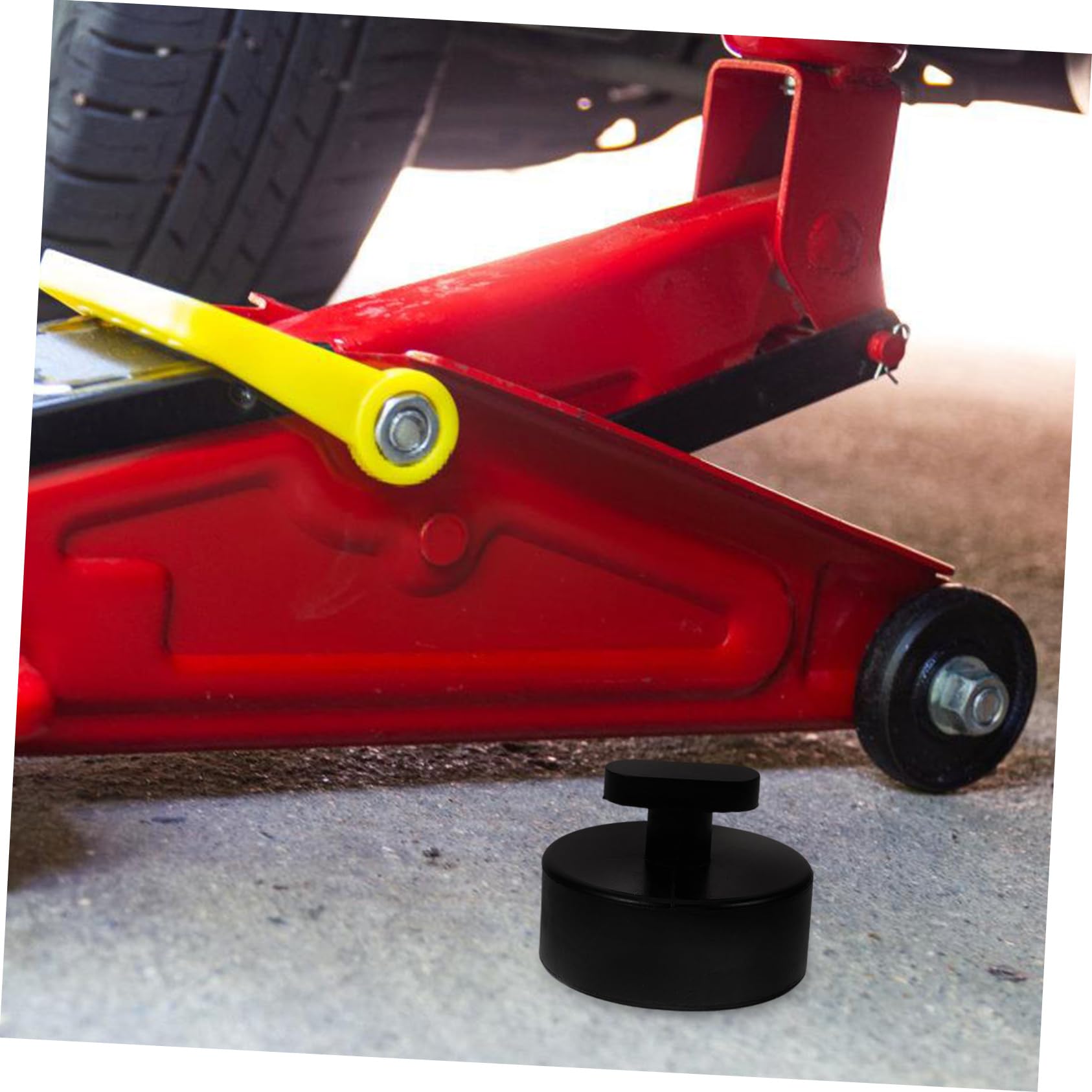 4 Set Blocco Di Gomma Martinetto Di Sollevamento Pavimento Jack Pad Tampone Pastiglie Ascensore Per Auto Accessori Per Camion Nero Gomma Da Cancellare 4 Pezzi*4