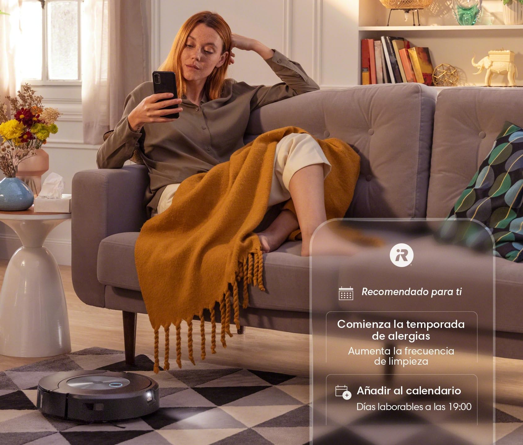 iRobot Robot aspirador y friegasuelos con Wi-Fi Roomba Combo j7+ autovaciado automático - Paño elevable retráctil - Navegación inteligente - Reconocimiento objetos - recarga y reanuda