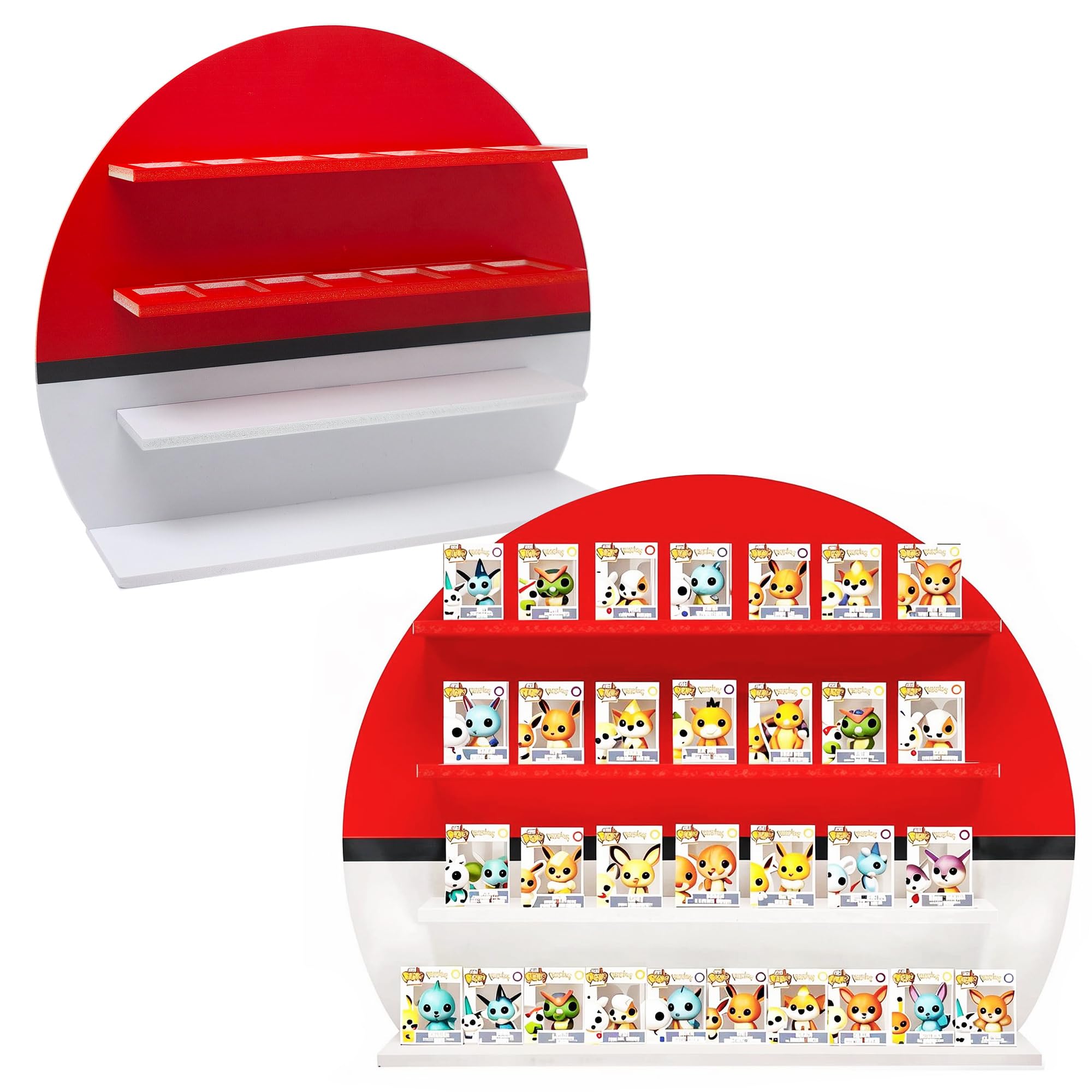 Display Compatible with Funko Bitty Poke-Moong Series, Organizing Stand for Bitty Pop, Wa…