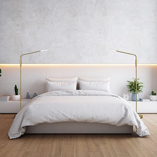 Miniatura 9 de O'Bright Moon - Lámpara de pie LED regulable, temperatura de color ajustable para lectura de noche, luz de trabajo, luz de artemanualidades,