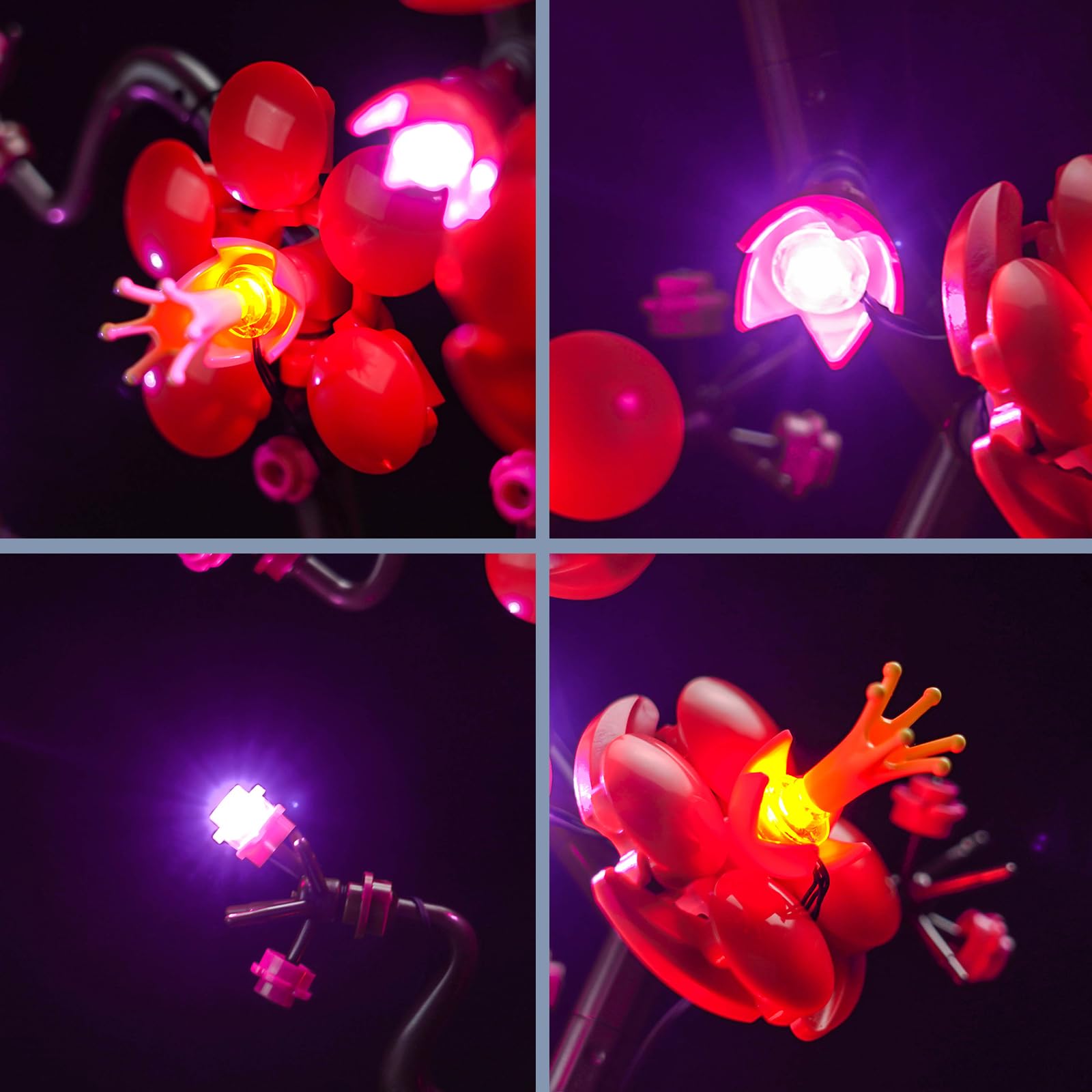 Led Light Set for Lego Plum Blossom (No Lego), Decoration Lighting Set for Icons Plum Blossom Flower Décor Creative Toys - Image 2