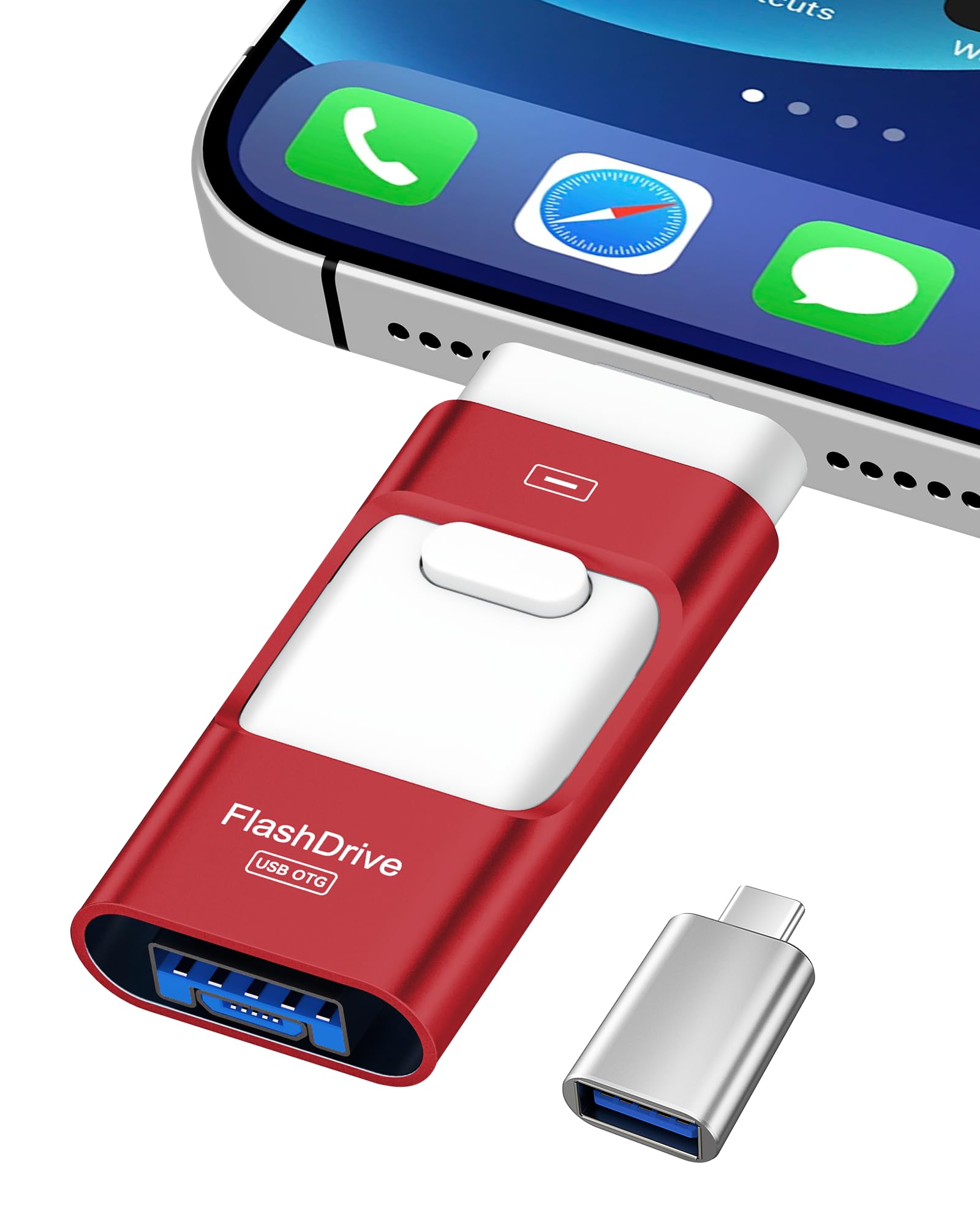 ZARMST USB Stick für Phone, 4-in-1 Speicherstick für Phone/Pad/Android Smartphone/PC