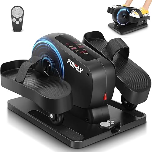 FUNMILY Elíptica debajo del escritorio, ejercitador de piernas 2 en 1 mientras está sentado para adultos mayores, ejercitador de piernas elipse con