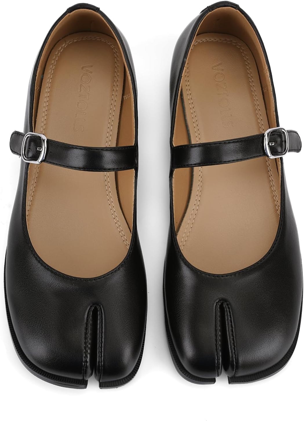 Tabi Mary Jane Shoes Women Split Toe Ankle Buckle Strap Womens Flats Comfort Casual Dressy Party School Work Dress Pumps Shoes - Image 8