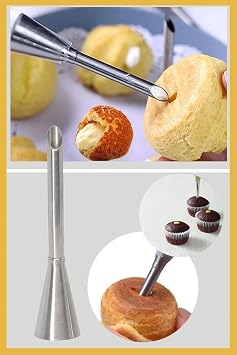 Siliko World Paslanmaz  elik Krema Dolgu Duy 9X2,5Cm Ve 4 Adet Krem  anti Torbas