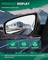 Vista 5 de SCITOO Espejo retrovisor lateral del lado del conductor para Nissan Sentra 2007 2008 2009 2010 2011 2012, ajuste de potencia no plegable, negro