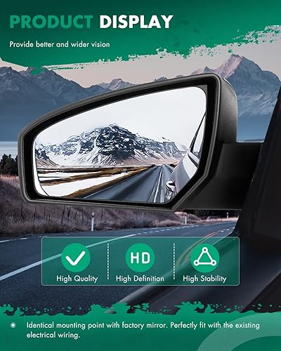 Miniatura 5 de SCITOO Espejo de visión lateral del lado del conductor compatible con 2007-2012 para Nissan Sentra no plegable no calentado izquierdo reemplazar