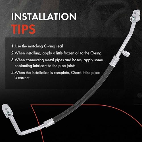 Miniatura 6 de A-Premium Conjunto de manguera de línea de descarga de A/C compatible con Subaru Outback Legacy 2010-2013 2014 3.6L, compresor a condensador