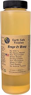 Earth Safe FInishes Strip It Bare Paint & Varnish Remover, Safe, Non Toxic, Eco Friendly No VOCs, Non Flammable, Non-Hazardous, Biodegradable, Low Odor, Bio Based (Strip It Bare Remover, 16oz)