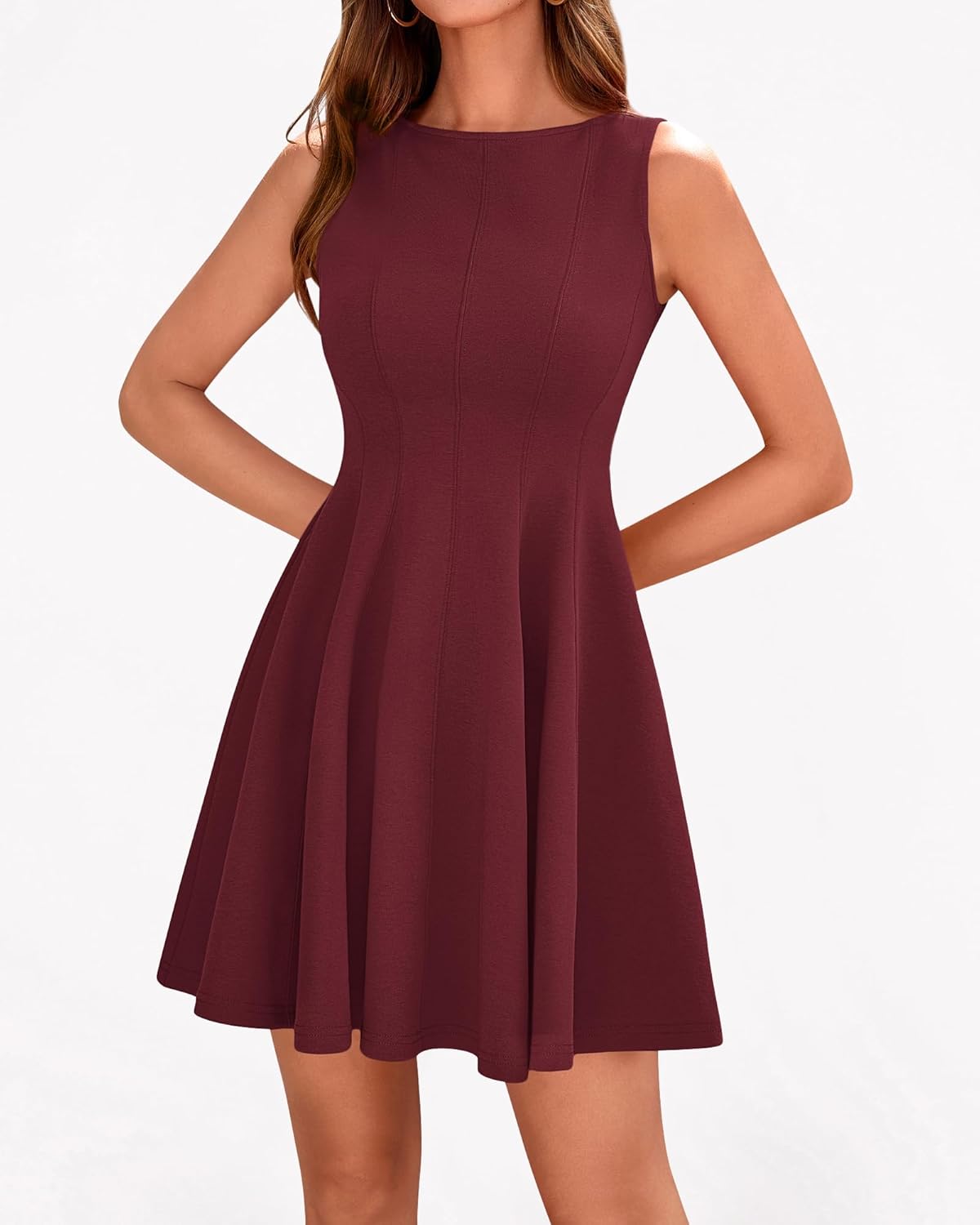 BTFBM Spring Dresses for Women 2026 Elegant Classy A Line Casual Graduation Business Work Party Cocktail Short Dress - Image 5