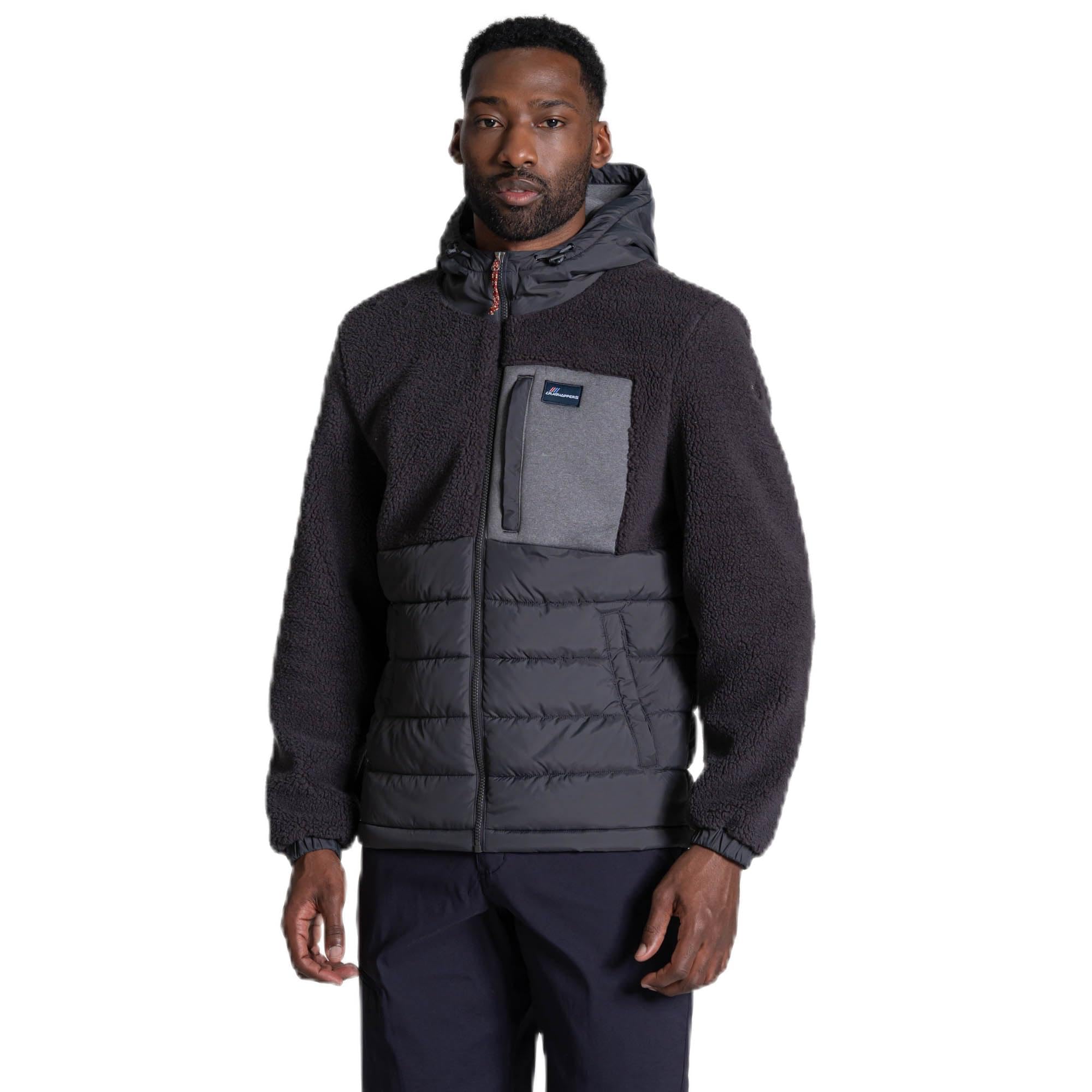 Craghoppers Mens Jakob Hooded Hybrid Fleece Jacket Thermal Padded Coat