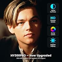 Vista 3 de Mini Proyector Portátil con Wifi6 y Bluetooth, Proyector 4K Compatible con Altavoz Base de Sonido de 5W, 160 ANSI, Android 11, Keystone Vertical