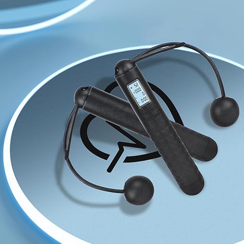 Miniatura 2 de Cuerda de saltar con contador, cuerda de saltar inalámbrica, cuerda de saltar con peso sincronizada inteligente, cuerdas de saltos de conteo digital