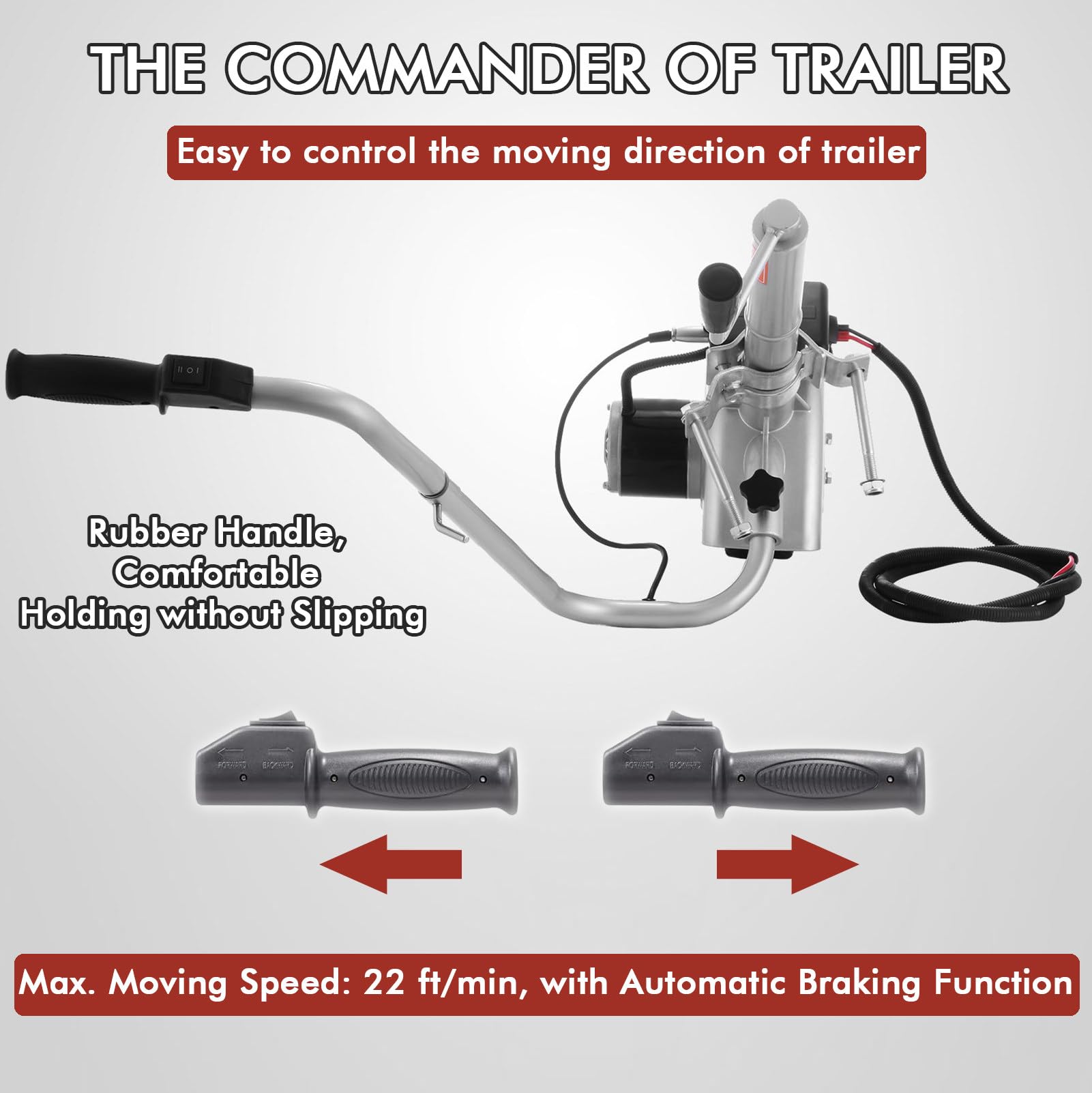Anhänger Stützrad 12V Elektrische Rangierhilfe Trailer Hänger Wohnwagen für Anhänger und Camper