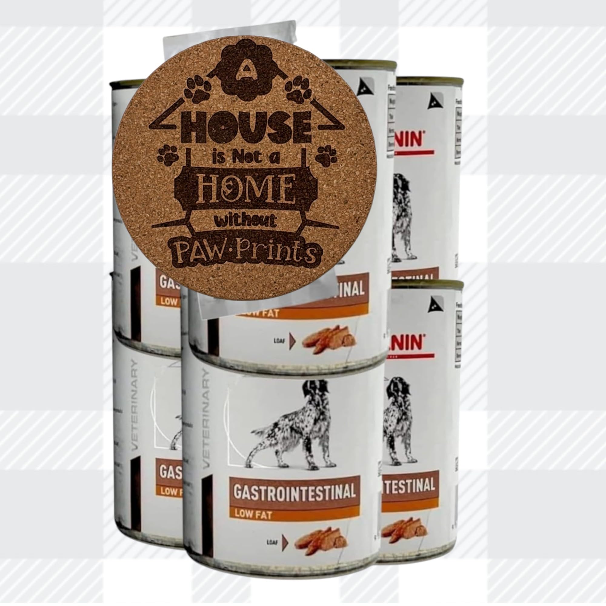 Gastrointestinal Low Fat Pack 6x420g Wet Dog Food in Loaf to Support Canine Gastro Health with AETN Exclusive Coaster