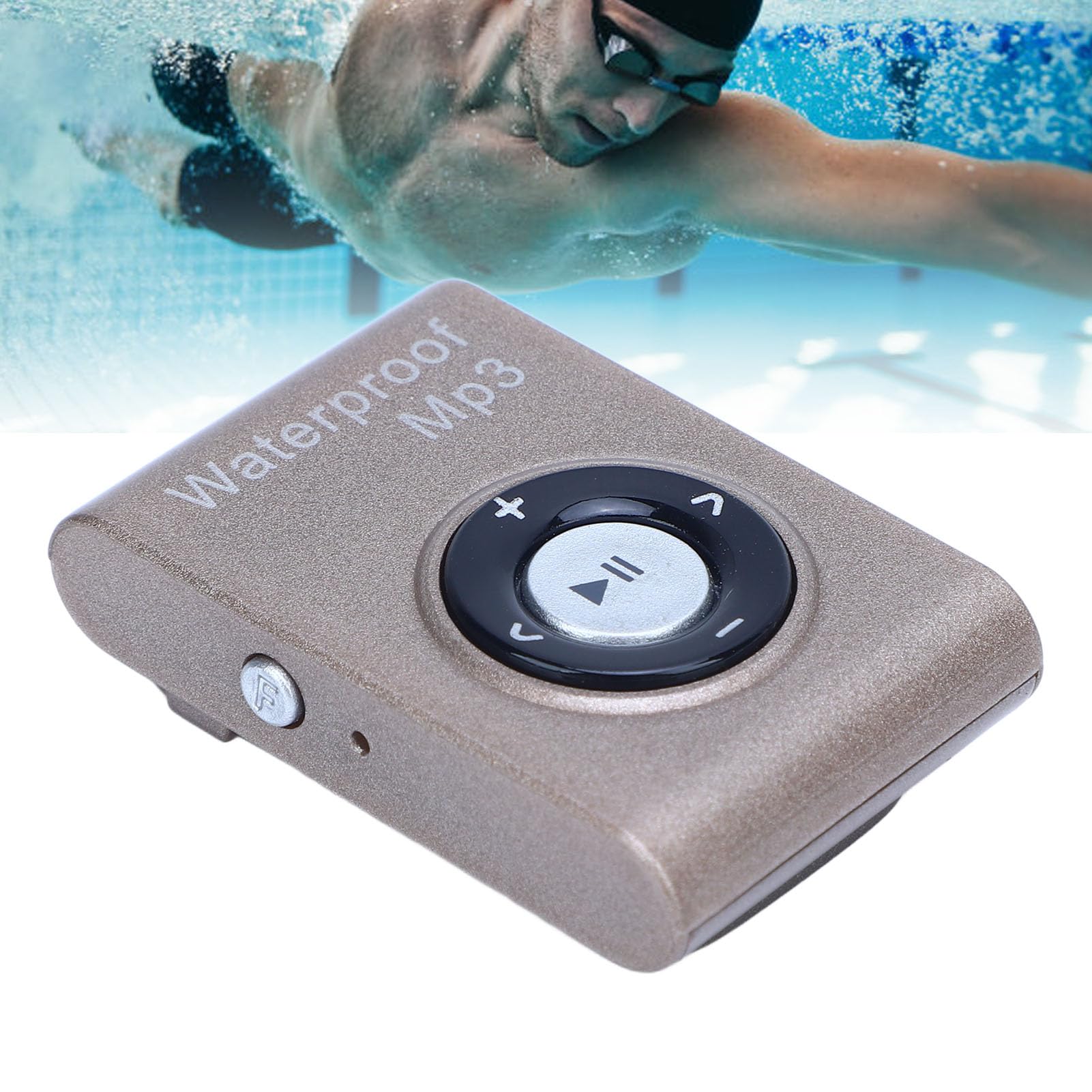 Lecteur Mp3 de L'épreuve de l'eau, Lecteur de Musique de Natation IPX8 avec Clip, Lecteur de Musique sous-Marine avec écouteur pour Nager, Faire du Jogging, Comprend des
