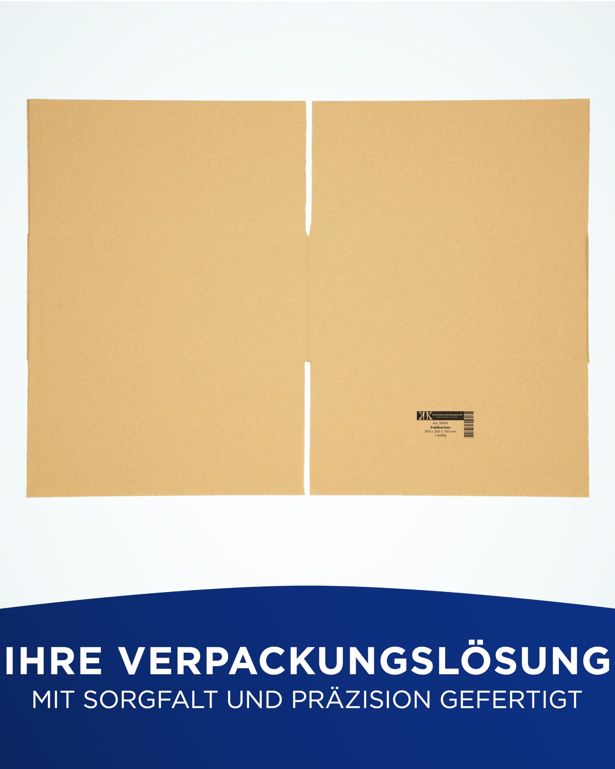 KK Verpackungen Versandkartons 300 x 300 x 150 mm Braun 1-wellig (Innenmaß 294 x 293 x 139 mm) | 100 Stück, Faltkartons Kartons für Versand als DHL Päckchen M DPD Hermes GLS Paketklasse S (KK45)