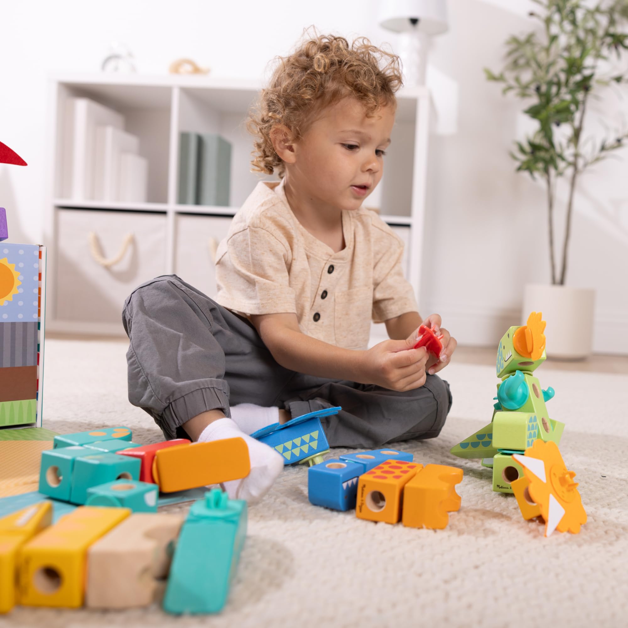 Melissa & Doug Dinosaur Block Set - Build & Play! -2 Melissa & Doug Dinosaur Block Set - Build & Play! -2