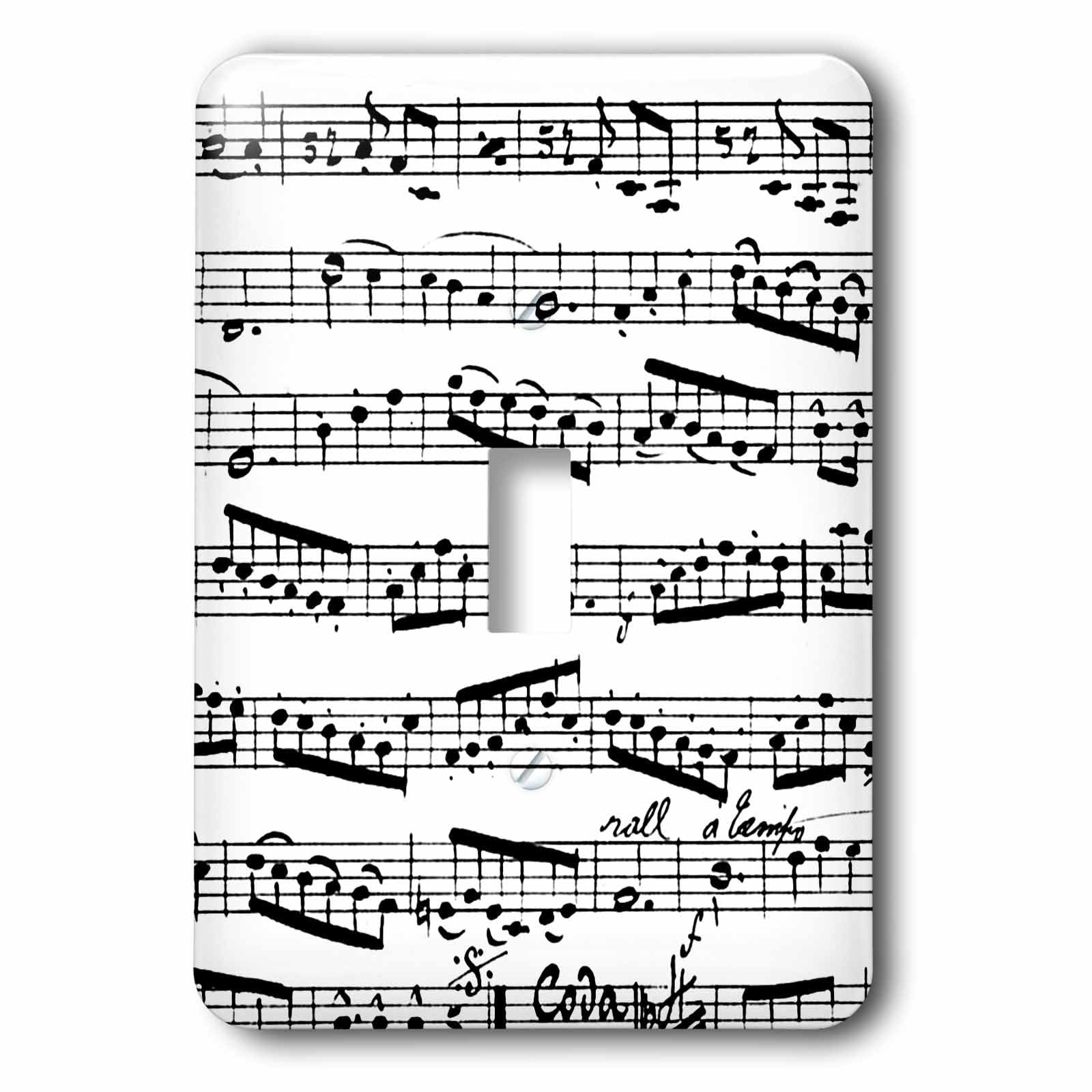 Piano interrupteur de luxe au motif de notation musicale simple 3drose LSP 179702 1