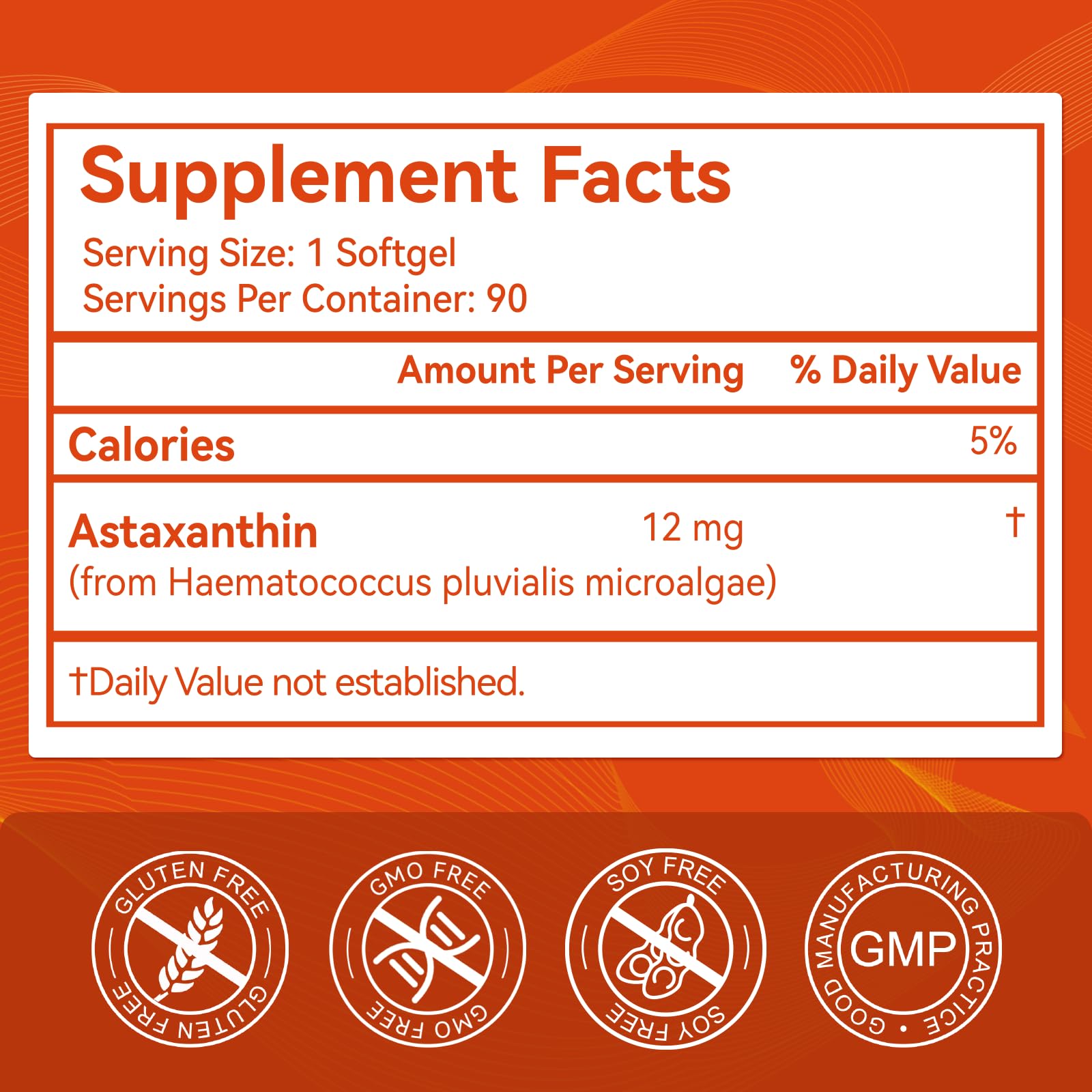 Astaxanthin 12mg Easy to Swallow Organic Astaxanthin 90 Softgels — Amazon image 5