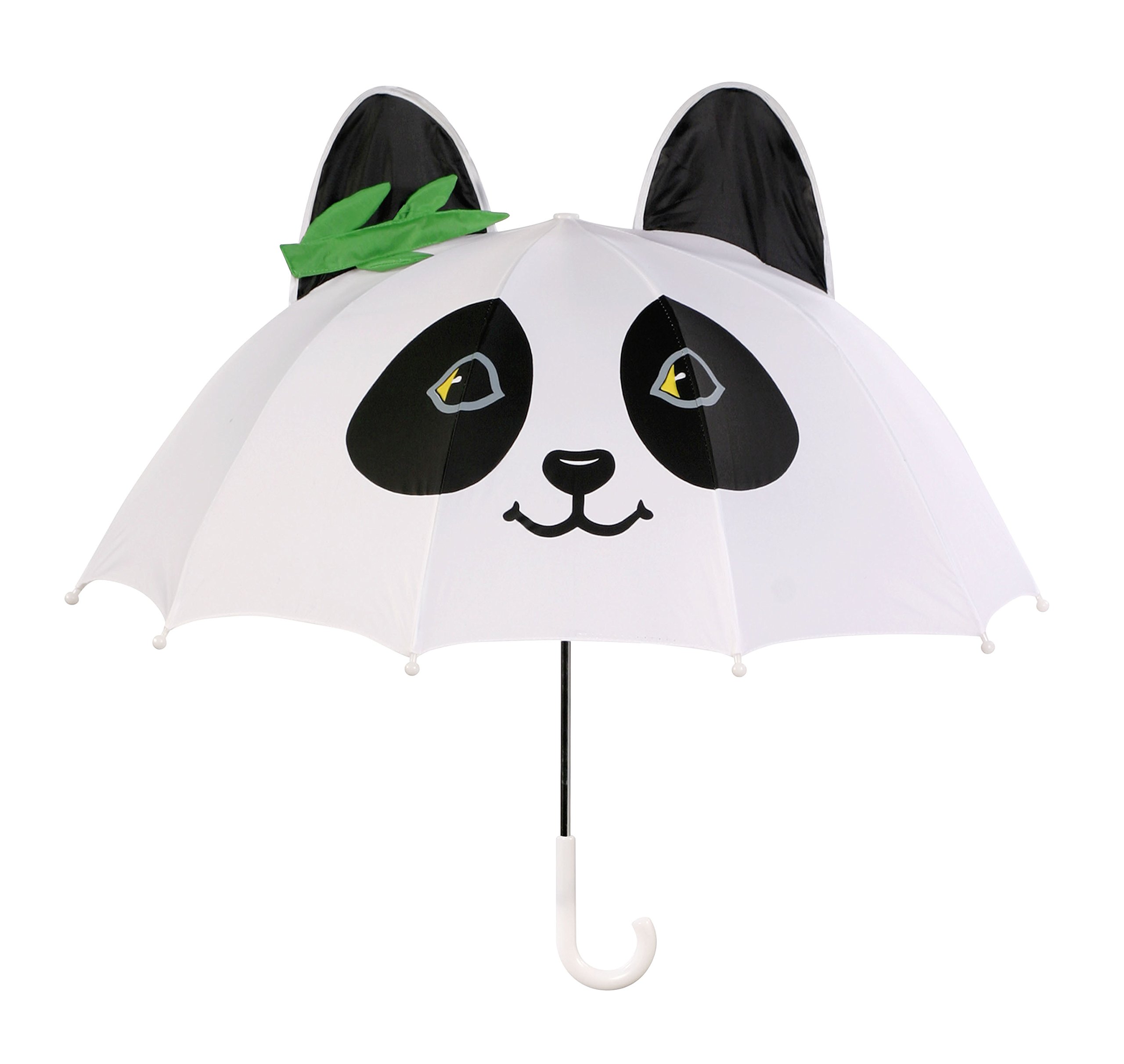 Kidorable White Panda Umbrella With Fun Pop-Out Ears and Bamboo, One Size
