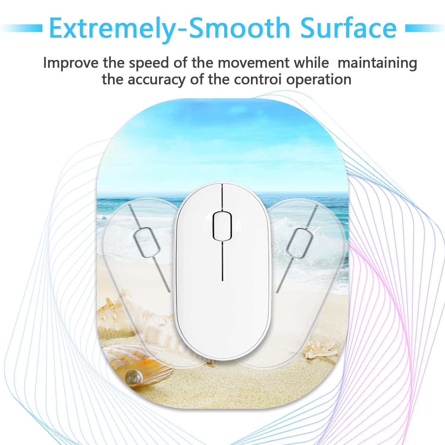 Alfombrilla Ratón Pequeña 18x15cm - Base Goma Antideslizante Lavable Para Viajes