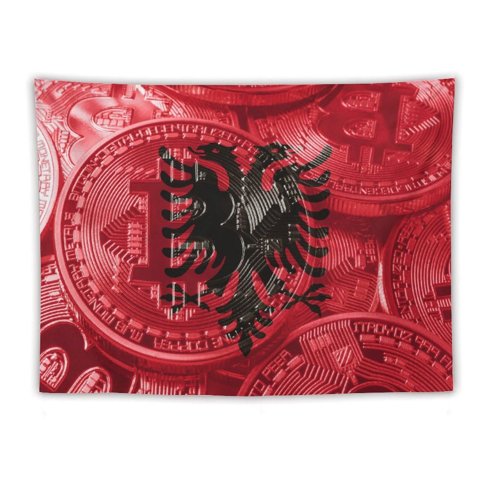 Amazon.com: TecEr Albania Flag Bitcoin Decor Tapestry, National Flag Wall  Hanging Tapestries, Wall Posters Tapestry for Bedroom Living Room Dorm  Party Wall Decor, 60