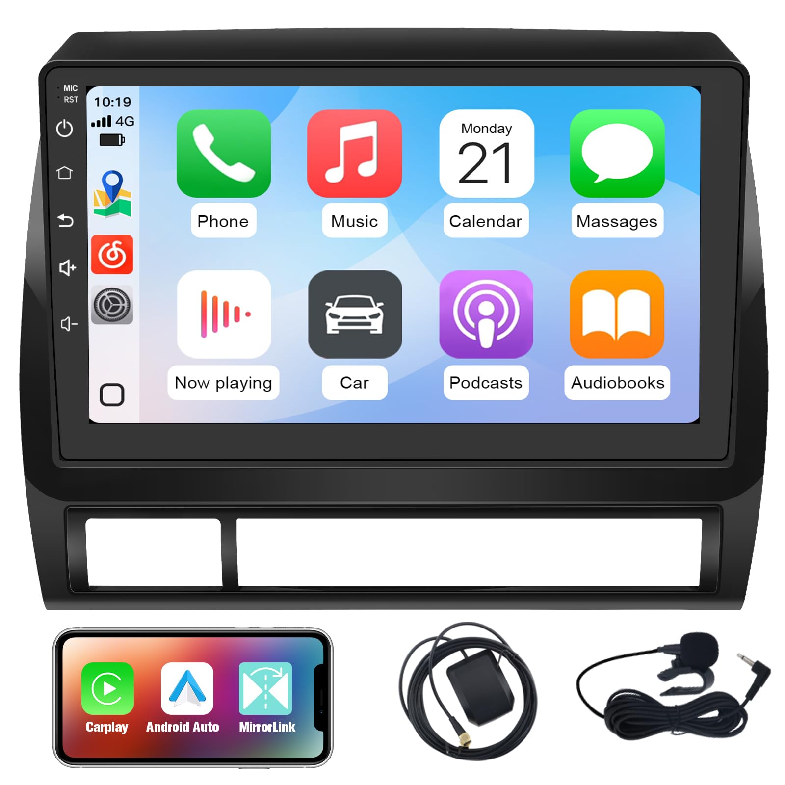 Junsun Car Radio for Toyota Tacoma 2005-2015 CarPlay/Android Auto | 5G WiFi 2GB RAM 64GB ROM Support JBL Sound System 9" HD IPS Display Support Rearview GPS DSP RDS,Upgrade BT 5.0 AM/FM-image-20