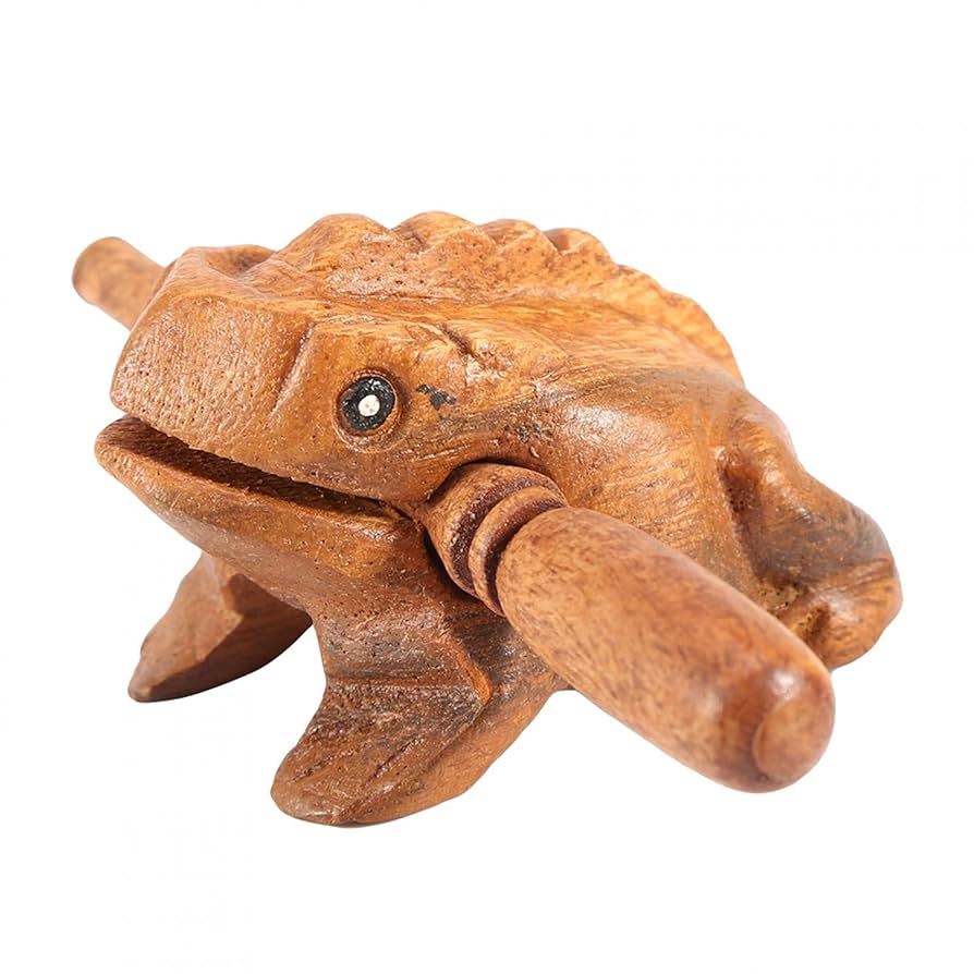 木製カエルデザイン玩具 Amazon.co.jp: 木製フロッグ Guiro Rasp、パーカッション楽器