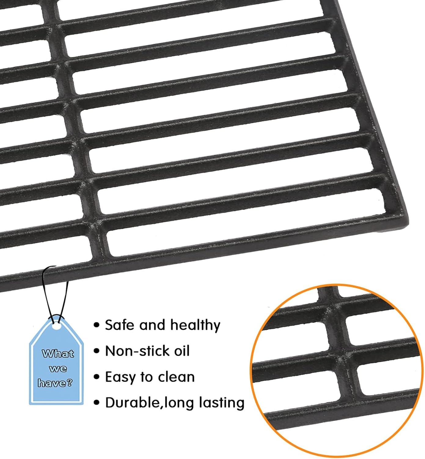 Hisencn Cooking Grates for Home Depot Nexgrill 4 Burner 720-0830H, 720-0783E, 5 Burner 720-0888N, 720-0888, 720-0697, Grill Grates Replacement for Charbroil 463241113, Kenmore 720-0670A