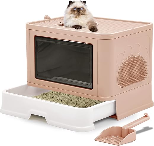 YITAHOME Lettiera Gatto Chiusa, Grande Lettiera per Gatti Chiusa con Coperchio, Toilette...