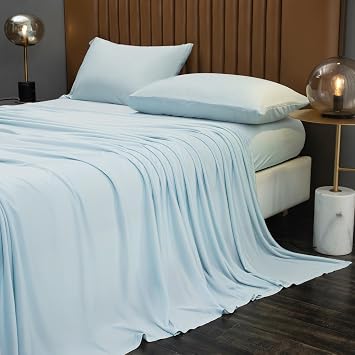 LLanCL Cooling Blankets for Hot Sleepers - Extreme Thin Bed Throw Blanket for Summer, Lightweight Cold Blankets,Cool Sheet for Bed,SofaThrow Size 50" x 60" Blue
