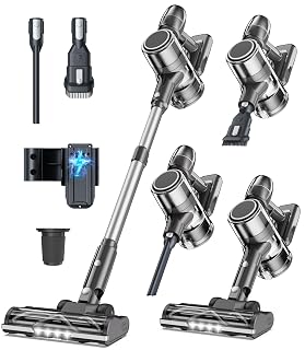 Akku Staubsauger Kabellos Akkustaubsauger Akkusauger - Kabelloser Stabstaubsauger Elektrische Sauger Kehrbesen mit Ladestation Cordless Vacuum Cleaner Für Tierhaare Teppich Beutellos Stielstaubsauger - Amazon product rated Grade A