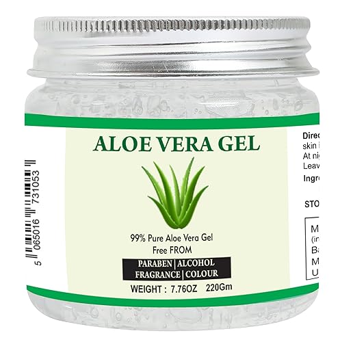 Gel de aloe vera | Gel de aloe natural 100% puro | Para hidratar la piel y el cuidado del cabello, hidratante duradero, calmante e hidratante | No