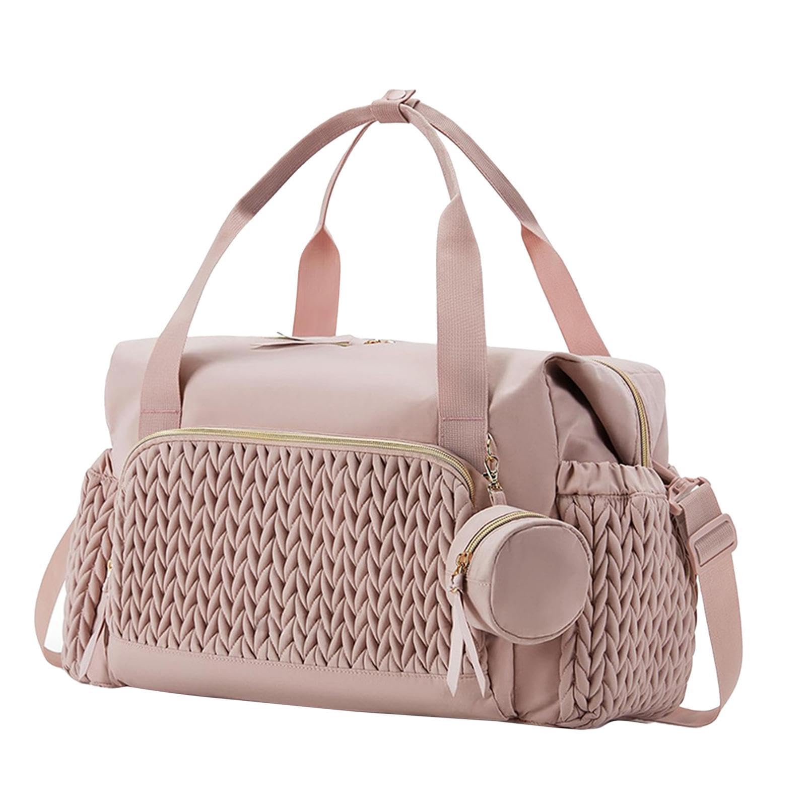 BNF Diaper Bag with Shoulder Strap Large Maternity Bag for Women Nurses Work Gym Pale Pinkish Gray | Baby | Diapering | Diaper Bags-image-4