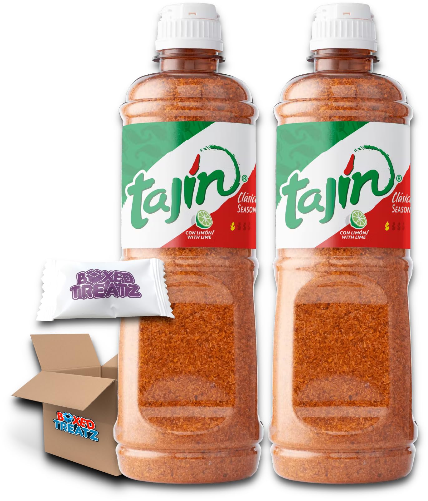 Tajin Classico: Zesty Chili and Lime Seasoning - 2 X 400g | Authentic Mexican Flavor Blend | Spicy & Flavorful Boxed Treatz