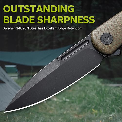 Miniatura 8 de CIVIVI Caetus C21025C-2 - Cuchillo de bolsillo para hombre, cuchillo plegable de bolsillo con clip para regalo ideal 14C28N de 3.48 pulgadas