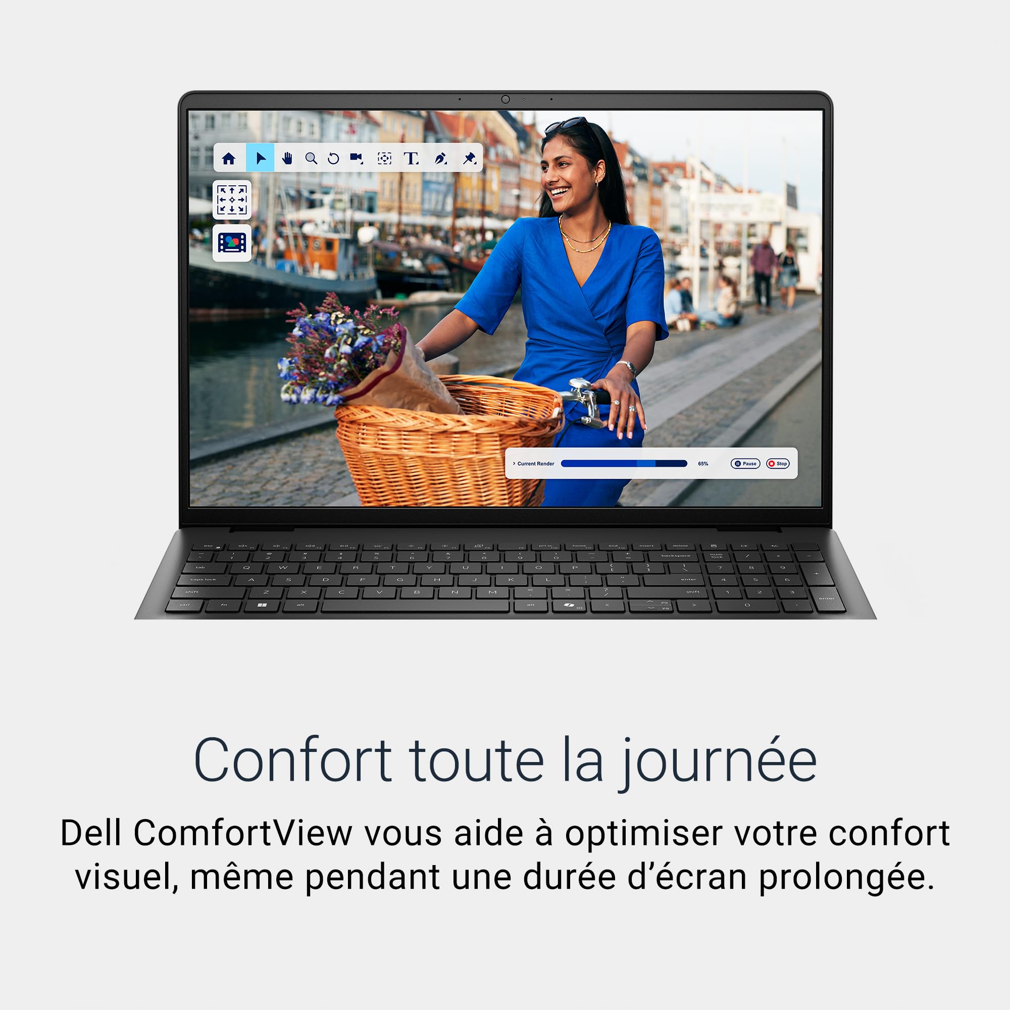 Dell 16 Laptop FHD+ Intel Core 7 16GB DDR5 RAM 1TB SSD Windows 11 Home AZERTY Keyboard Carbon Black