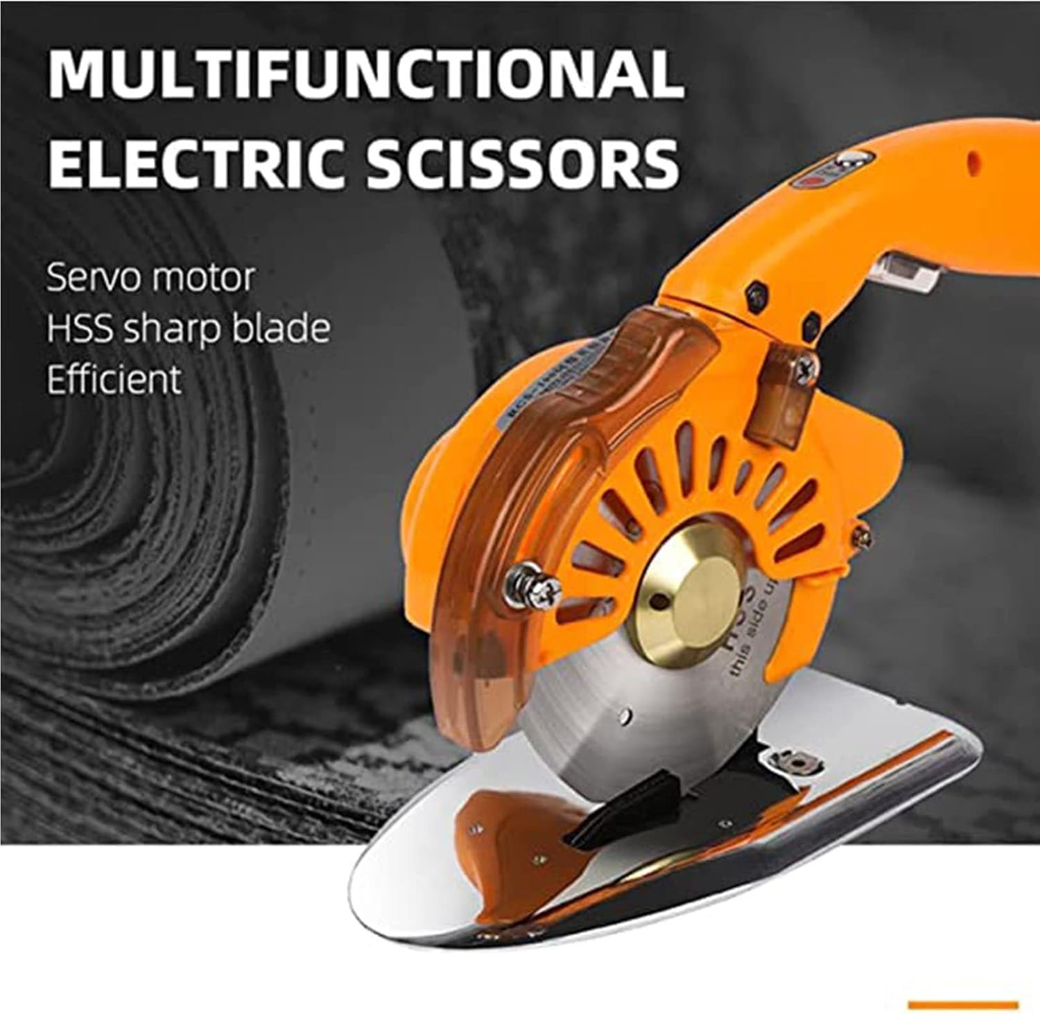 Electric Fabric Rotary Cutter Speed Adjustable Fabric Scissors, 35/40/45mm Cutting Thickness, Electric Fabric Cutting Machine for Cloth Fabric Leather and Carpet,125C thi