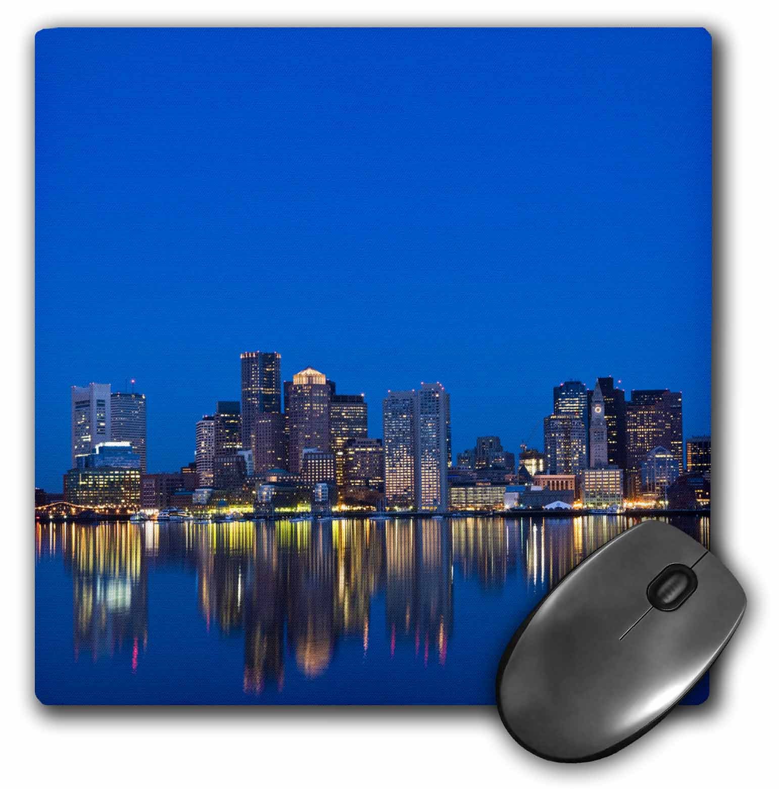 3dRose MA, Boston. Financial District, dawn - US22 WBI0568 - Walter Bibikow - Mouse Pad, 20cm by 20cm
