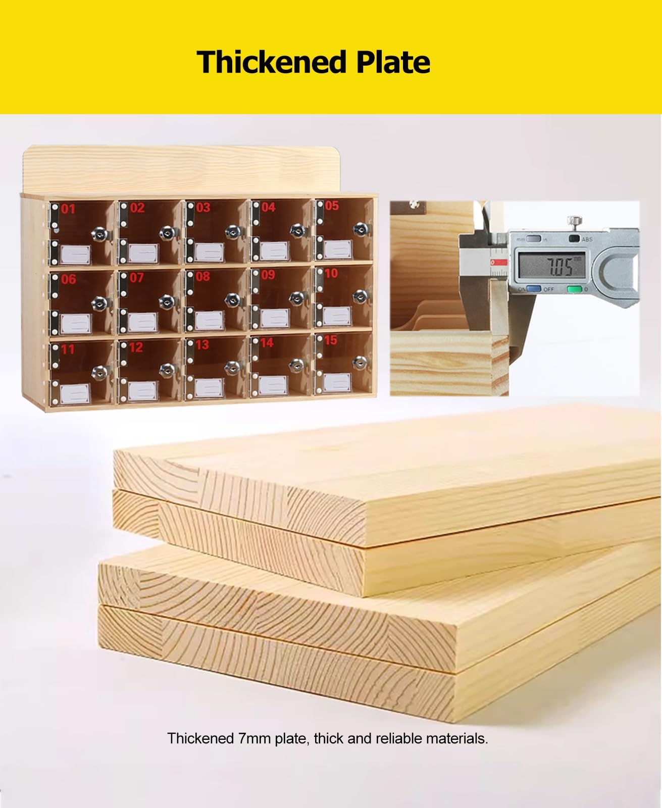 20Bay Armadietto in legno per cellulare con serratura e chiavi, porta in acrilico, per scuole, palestre, fabbriche, laboratori e sale esami, perfetto per la sicurezza dei dispositivi di dipendenti e