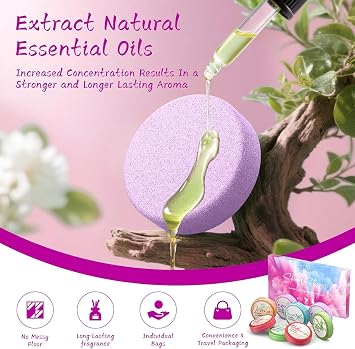 Shower Steamers Aromatherapy 8 Pack - Gifts for Women, Shower Bombs with Essential Oils, Self Care and Stress Relief Stocking Stuffers, Birthday Gifts for Women and Men. Dreamy Watercolor Style