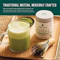 Vista 8 de Jade Leaf - Juego de iniciación de matcha moderno, batidor eléctrico y espumador de leche, cuchara de acero inoxidable, tamiz de acero inoxidable