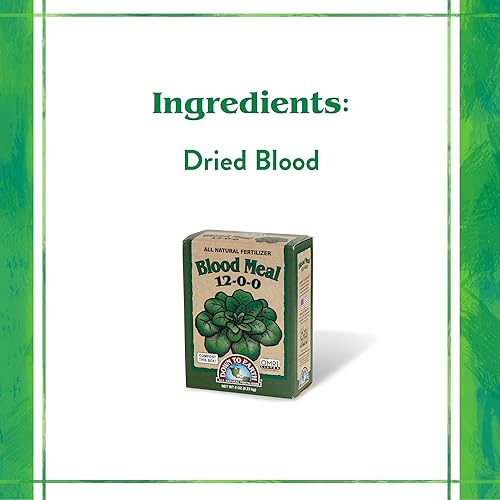Vista 4 de Down To Earth All Natural Fertilizers Harina de sangre orgánica - Alimento vegetal con alto contenido de nitrógeno para crecimiento verde 12-0-0